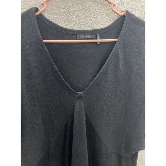 Womens Daisy Fuentes Moda Blouse Size Large Short Sleeve V-Neck - Picture 3 of 11